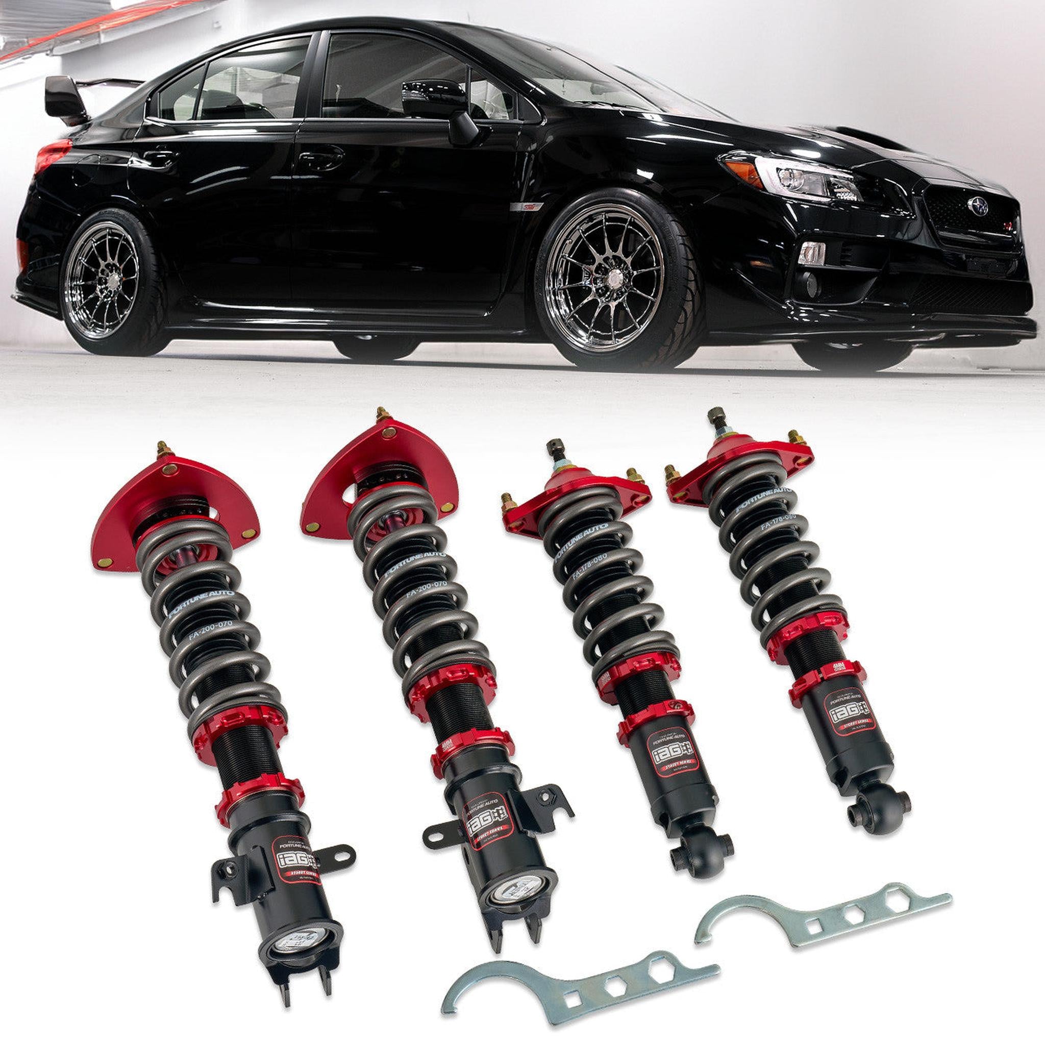 IAG Street Spec Series Coilovers by Fortune Auto 2015-2021 Subaru WRX / STI | IAG-SUS-1004
