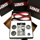 IAG Timing Belt Kit with IAG Racing Belt, Timing Guide, Idlers & Tensioner for 02-14 WRX, 04-21 STI, 05-12 LGT, 04-13 FXT | IAG-ENG-5131