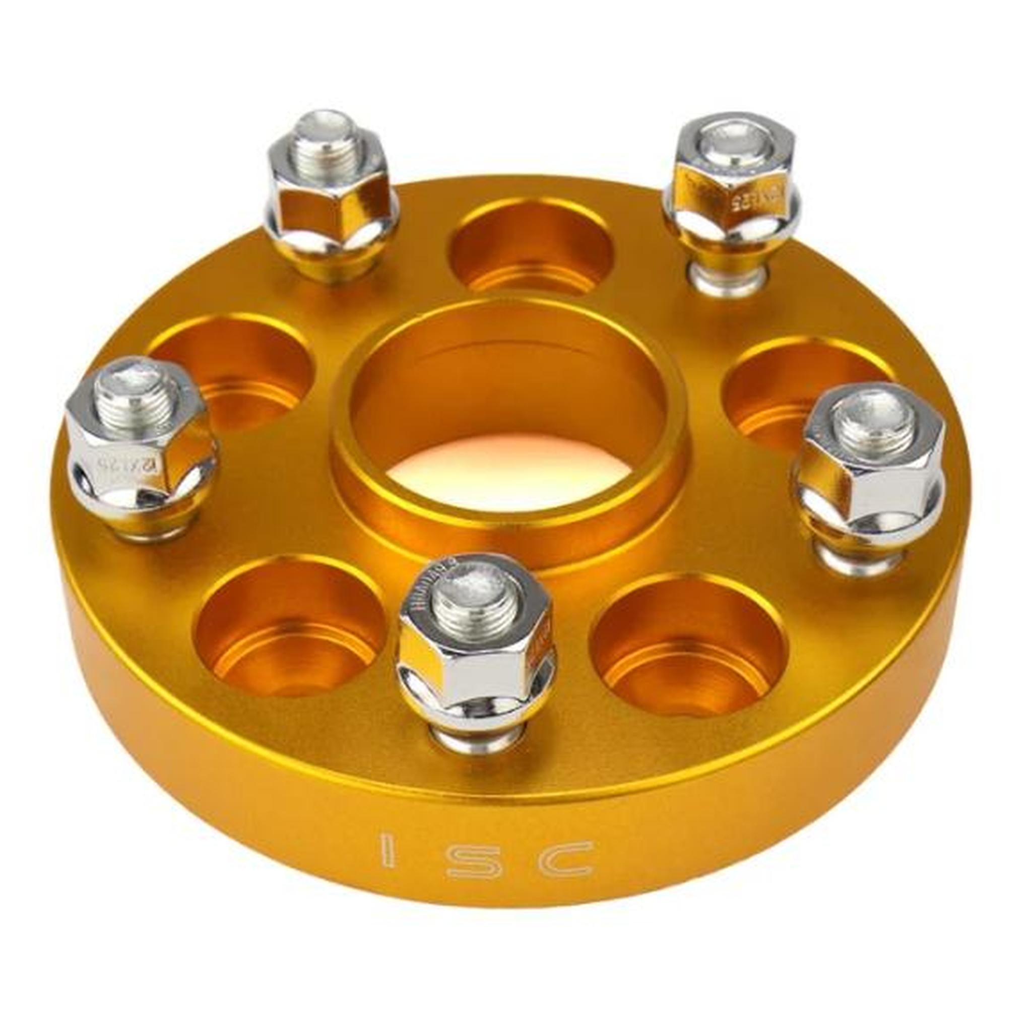 ISC Suspension 5x100 to 5x114.3 25mm Wheel Adapters Gold Subaru WRX 2002-2014 | WA25G