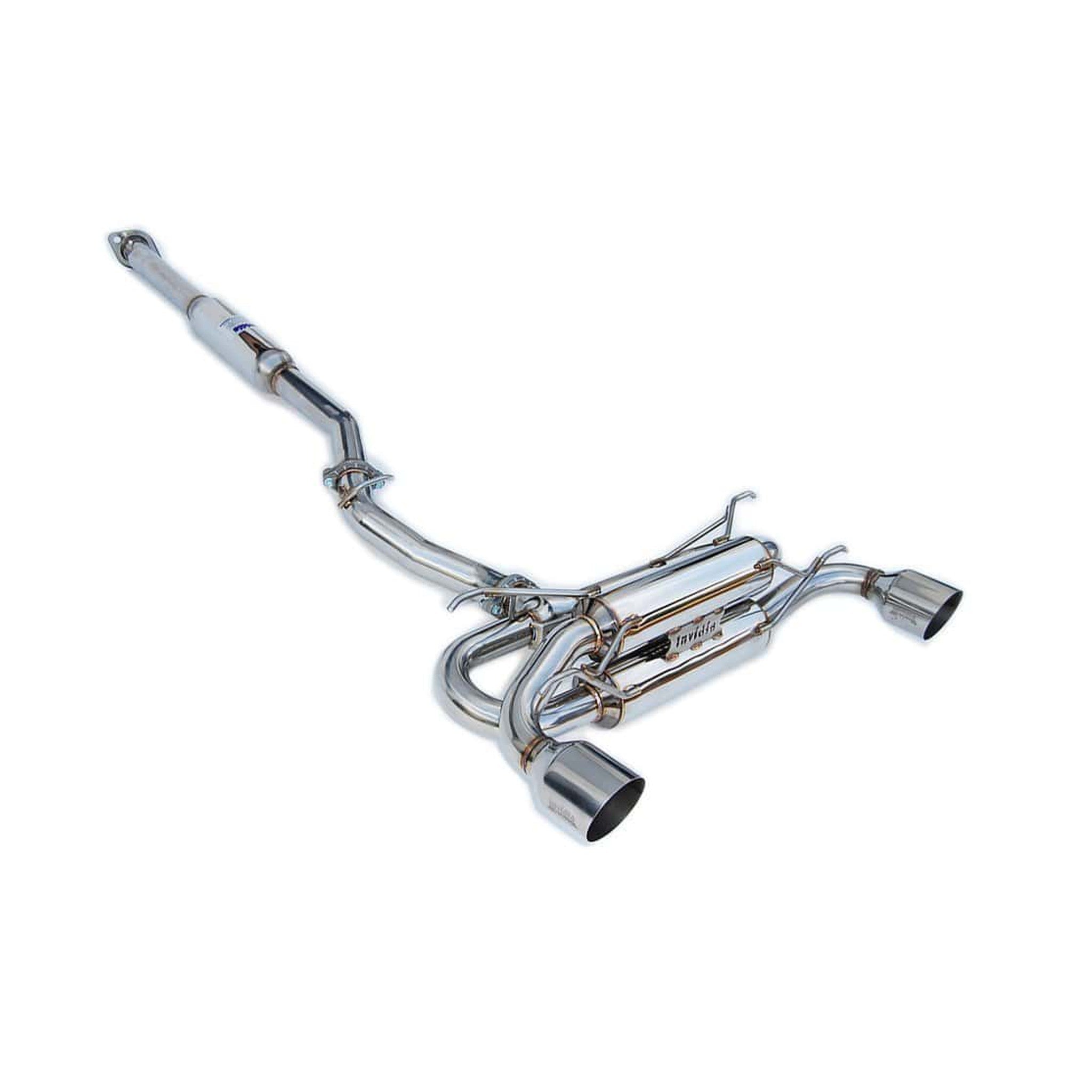 Invidia R400 Gemini Cat Back Exhaust SS Tip Subaru BRZ 13-26 / Toyota 86 2017-2026 | HS12SST7GM1SS
