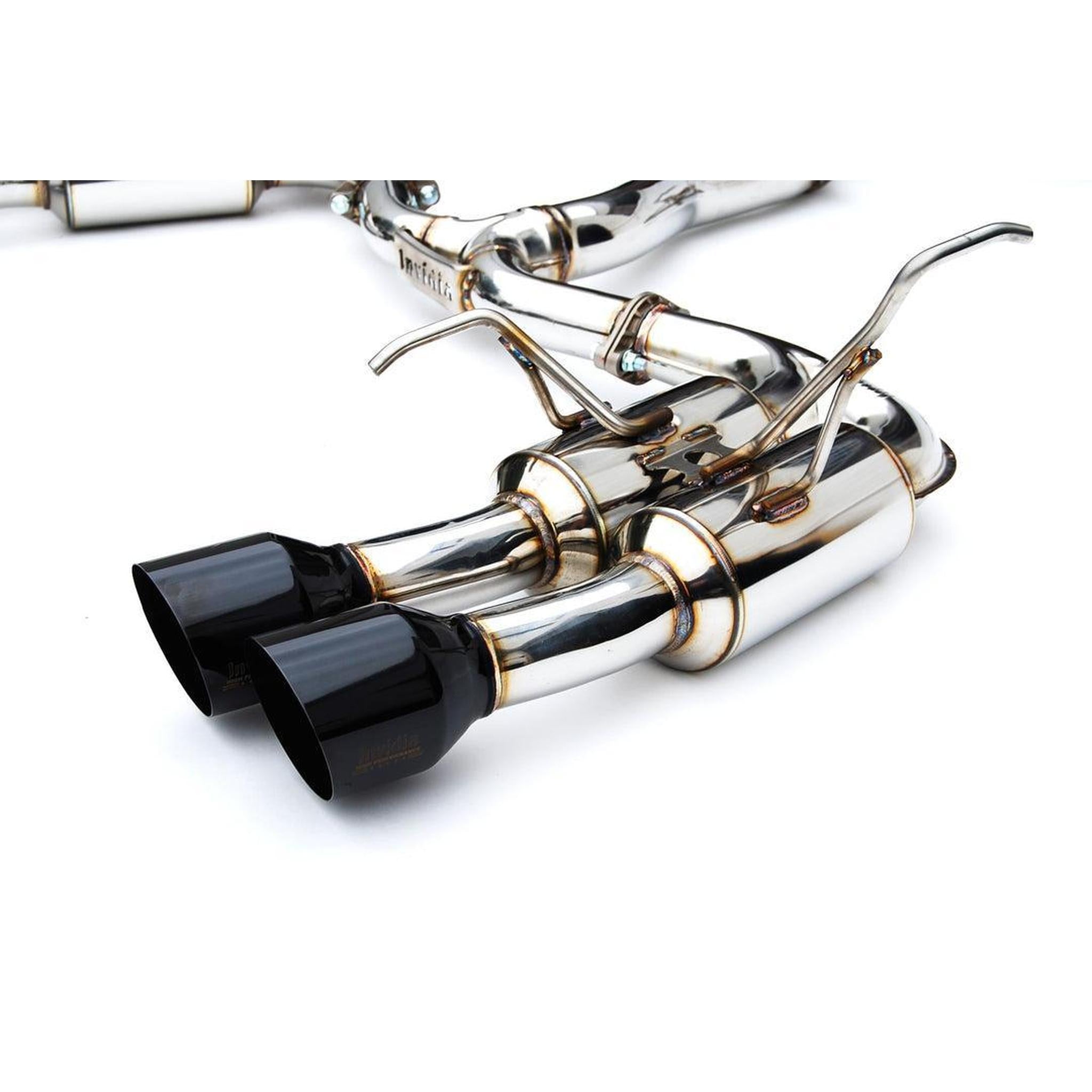 Invidia R400 Gemini Single Layer Quad Black Tip Cat Back Exhaust Subaru WRX 22-26 | HS22WRXGM4SB