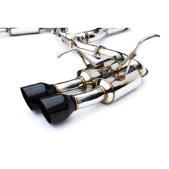 Invidia R400 Gemini Single Layer Quad Black Tip Cat Back Exhaust Subaru WRX 22-26 | HS22WRXGM4SB