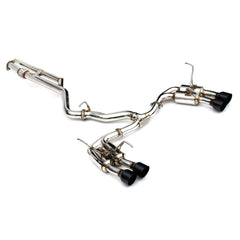 Invidia R400 Gemini Single Layer Quad Black Tip Cat Back Exhaust Subaru WRX 22-26 | HS22WRXGM4SB