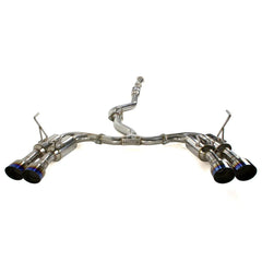 Invidia R400 Gemini Single Layer Quad Titanium Tip Cat Back Exhaust Subaru WRX 22-26 | HS22WRXGM4ST