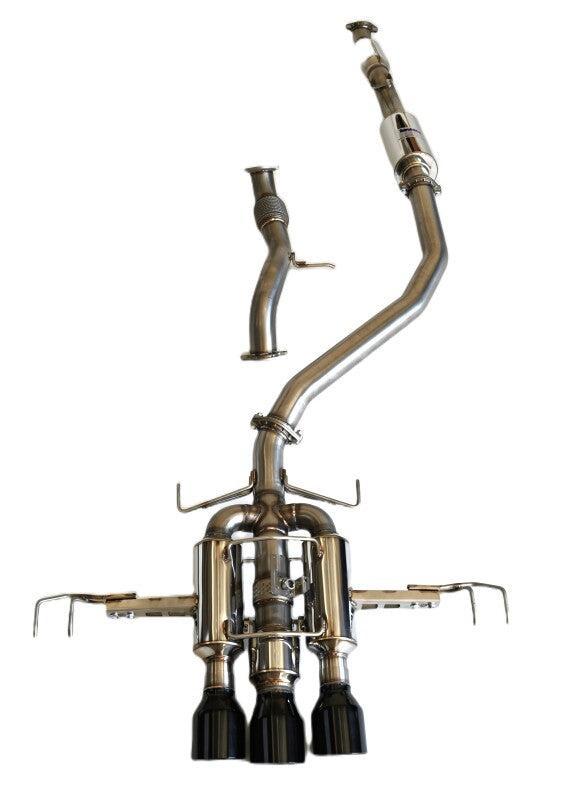 Invidia R400 Single Wall Black Tips Cat Back Exhaust Non Polished Honda Civic Type R 2022-2025 | HS22CTRFGM3SBL
