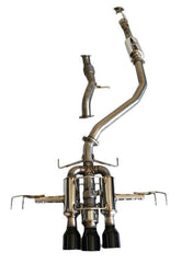 Invidia R400 Single Wall Black Tips Cat Back Exhaust Non Polished Honda Civic Type R 2022-2025 | HS22CTRFGM3SBL