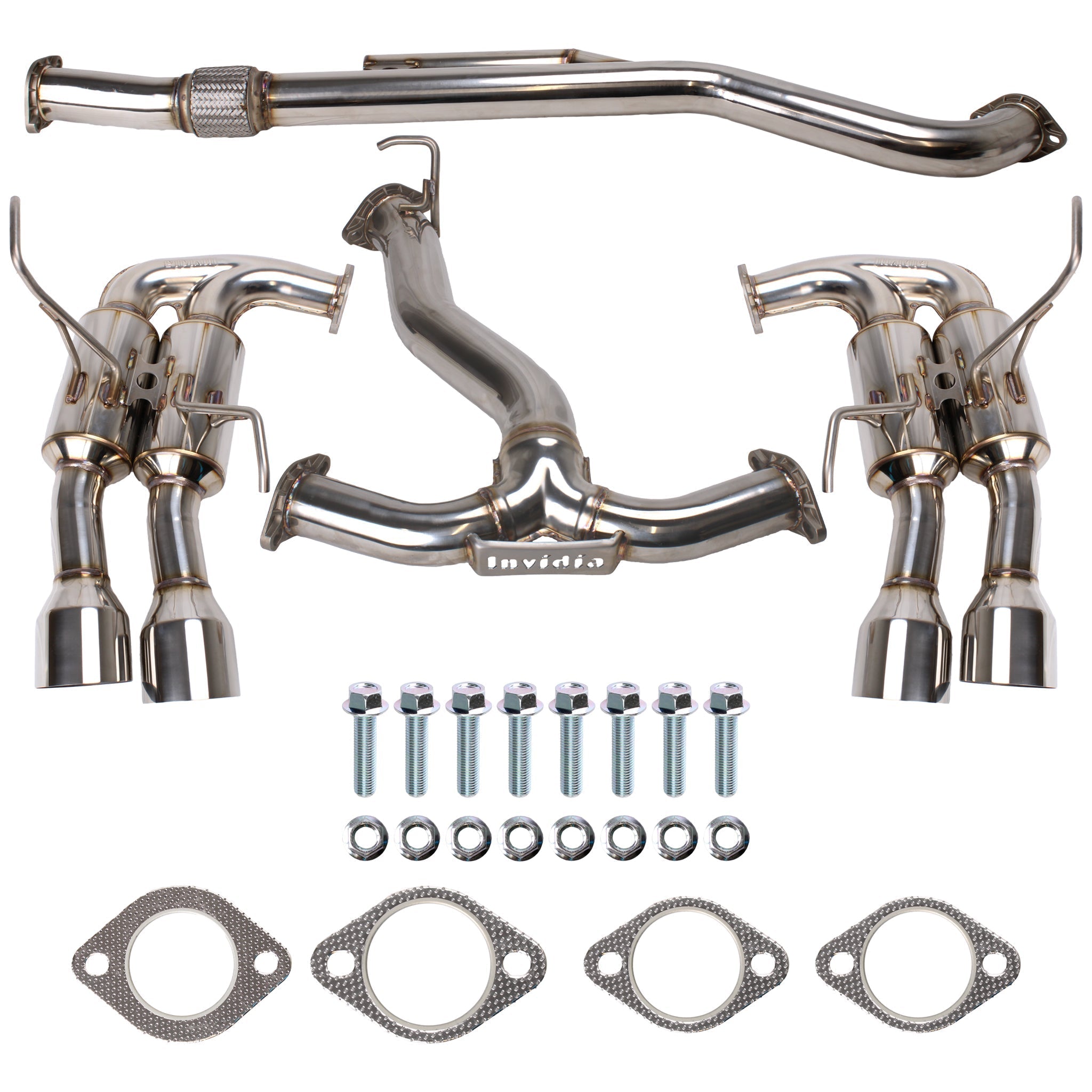 Invidia WRX 2022-2025 R400 Cat Back Exhaust Quad Tip Subaru | HS22WRXGM4SS