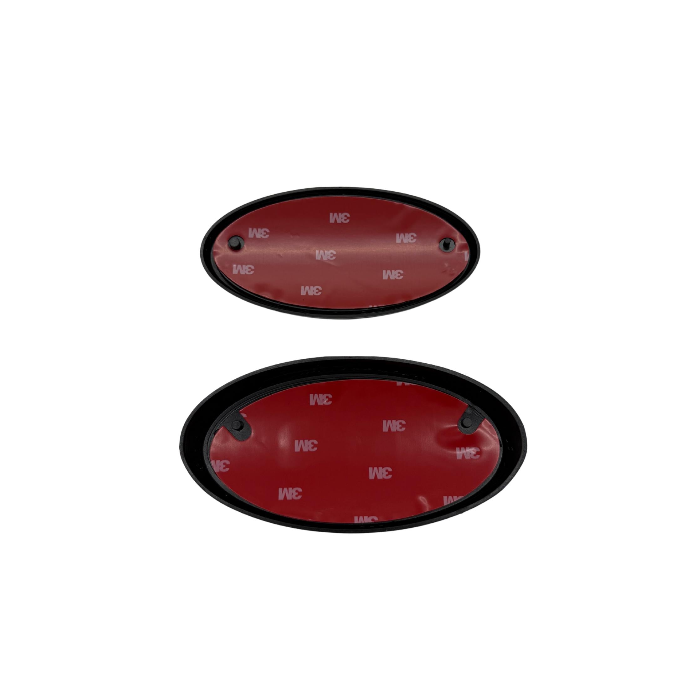 JDM Station Front and Rear Full Replacement Emblems Carbon Matte Black w/ Red Stars WRX / STI 2015-2021 | 15WRXMBSTAR-RD