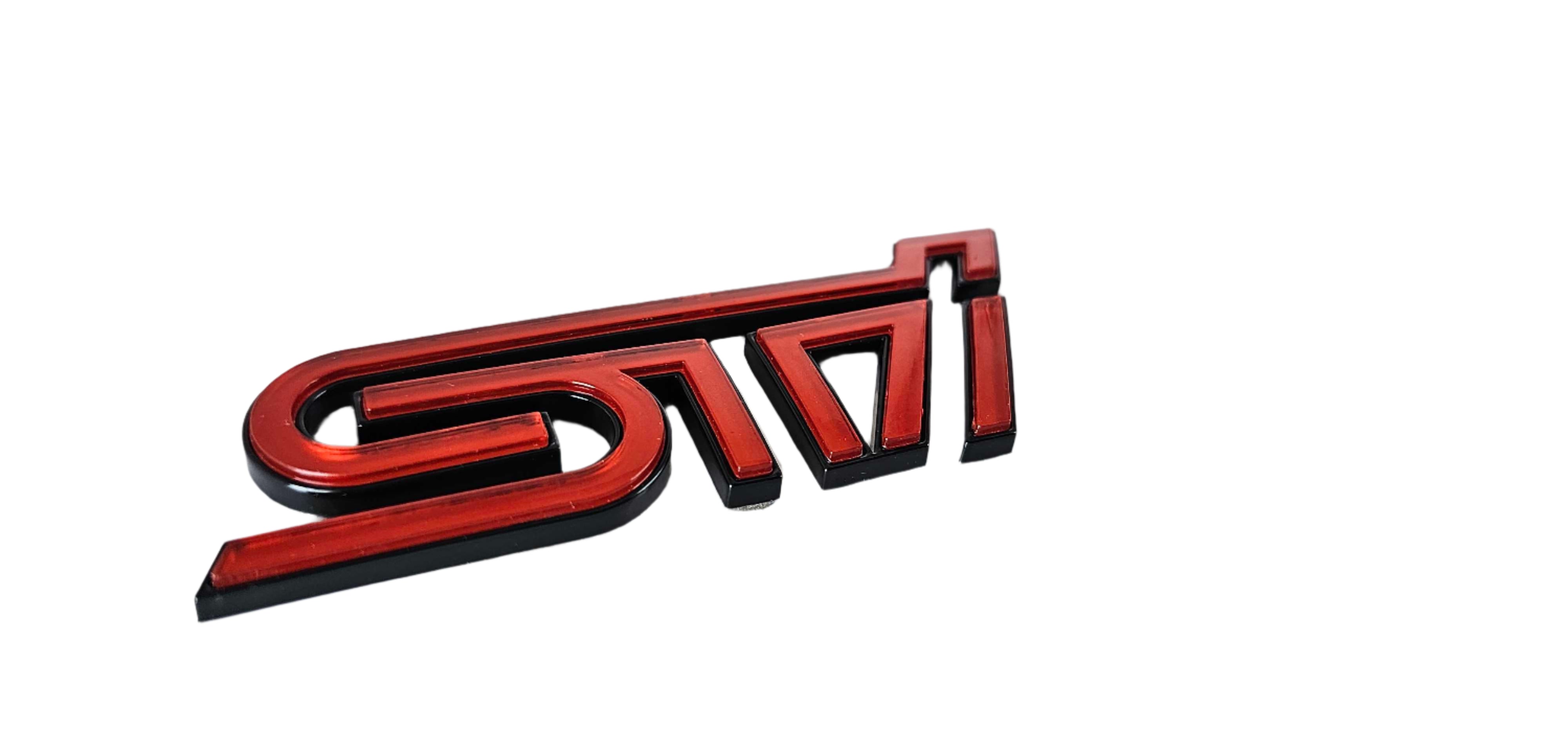 JDM Station STI Orange Emblem with Matte Black Border WRX / STI 2015-2021