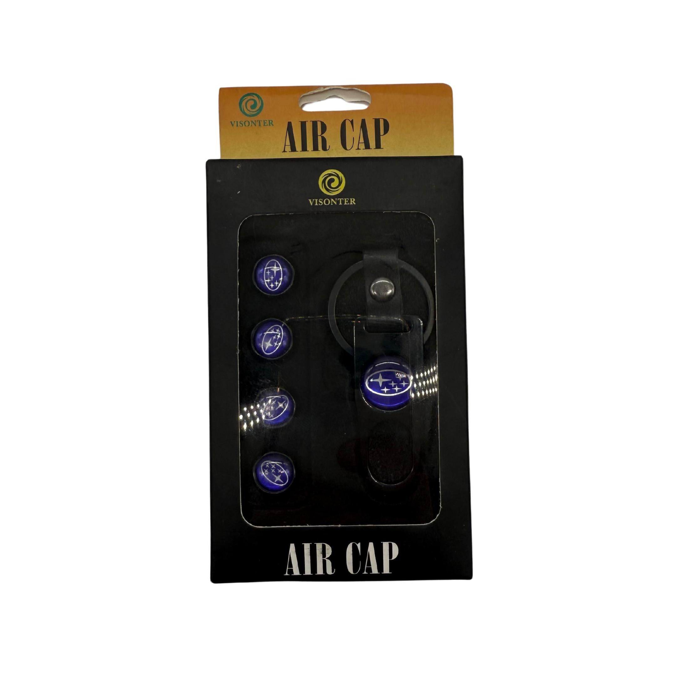 JDM Station Subaru Logo Valve Caps with Allen Key (Black)