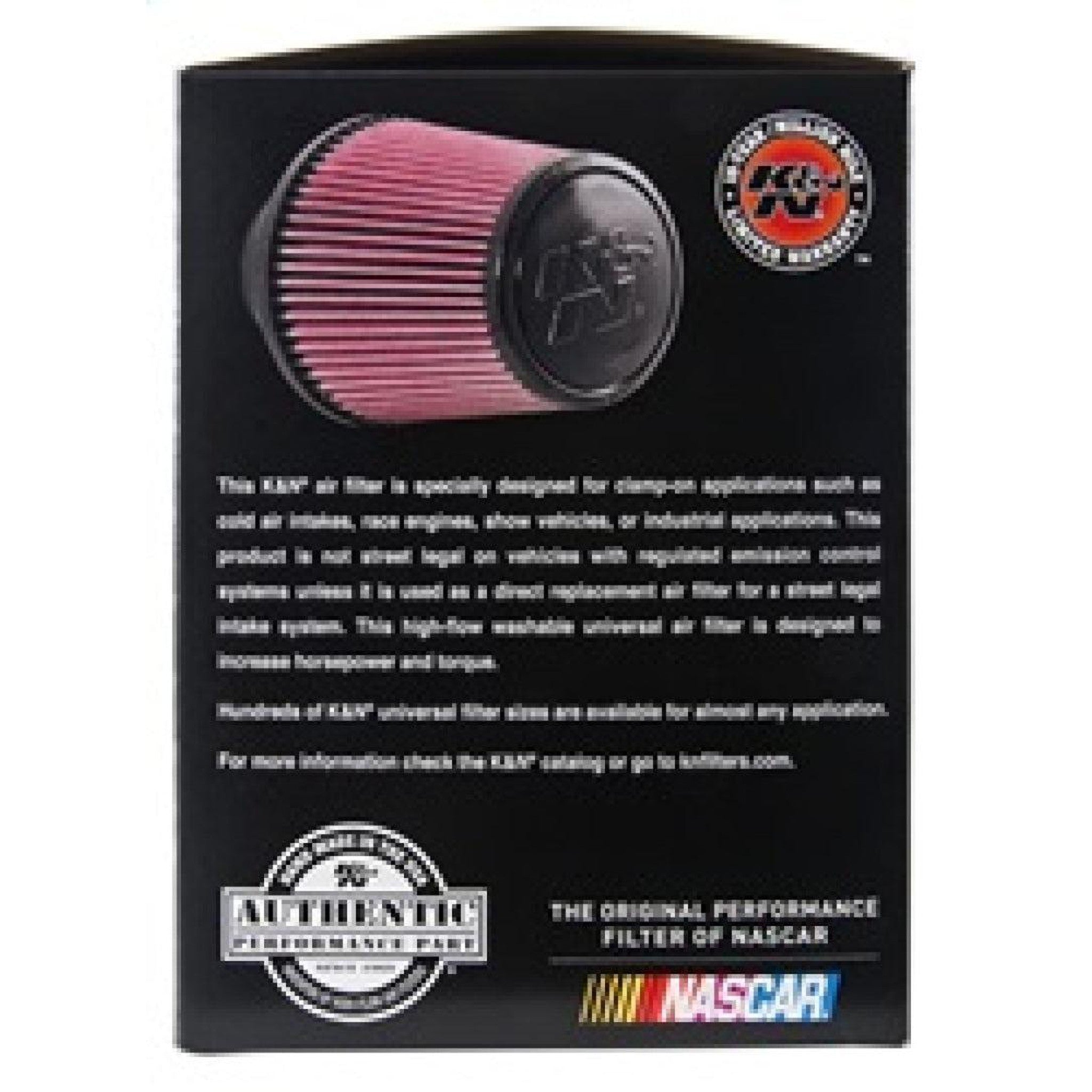K&N Universal Air Intake Filter - Round Tapered 6in Base OD x 3in Flange ID x 6in H | RE-0930