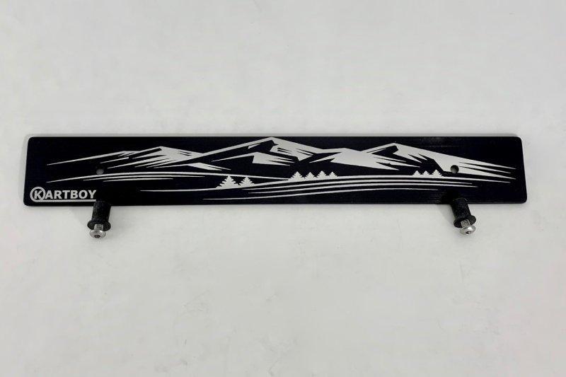 Kartboy Front Plate Delete w/ Mountain Logo Subaru | KB-055-PL-MTN