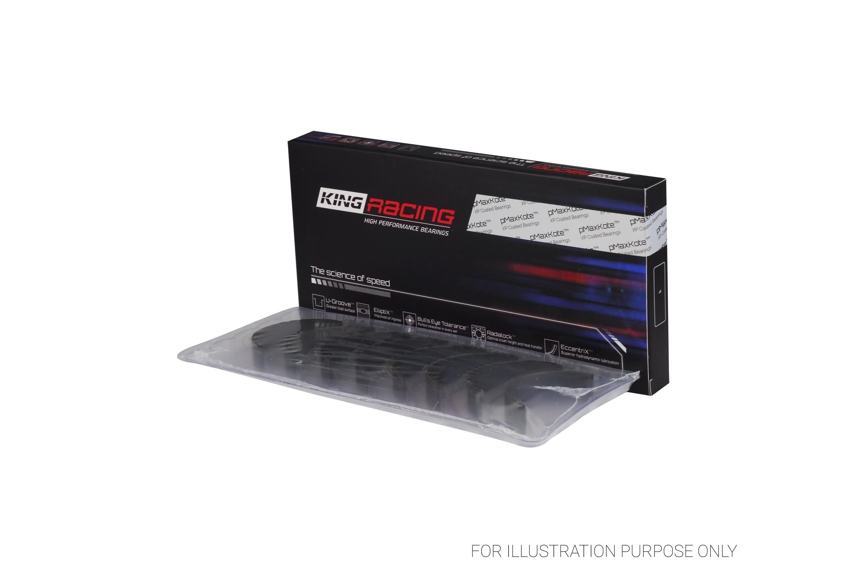 King 52mm Size .25 Oversized Rod Bearing Set Tri-Metal Performance Subaru WRX 2015-2021 / BRZ / Scion FR-S / Toyota FT-86 2013-2020 | CR4616XPGC0.25