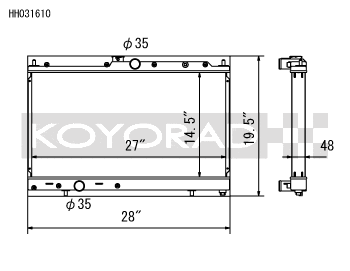 Koyo 2003-2007 Mitsubishi Evolution 8/9 2.0L Turbo (MT) Radiator | HH031610