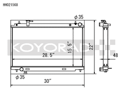 Koyo Aluminum Racing Radiator Nissan 350Z M/T 2003-2006 | HH021568