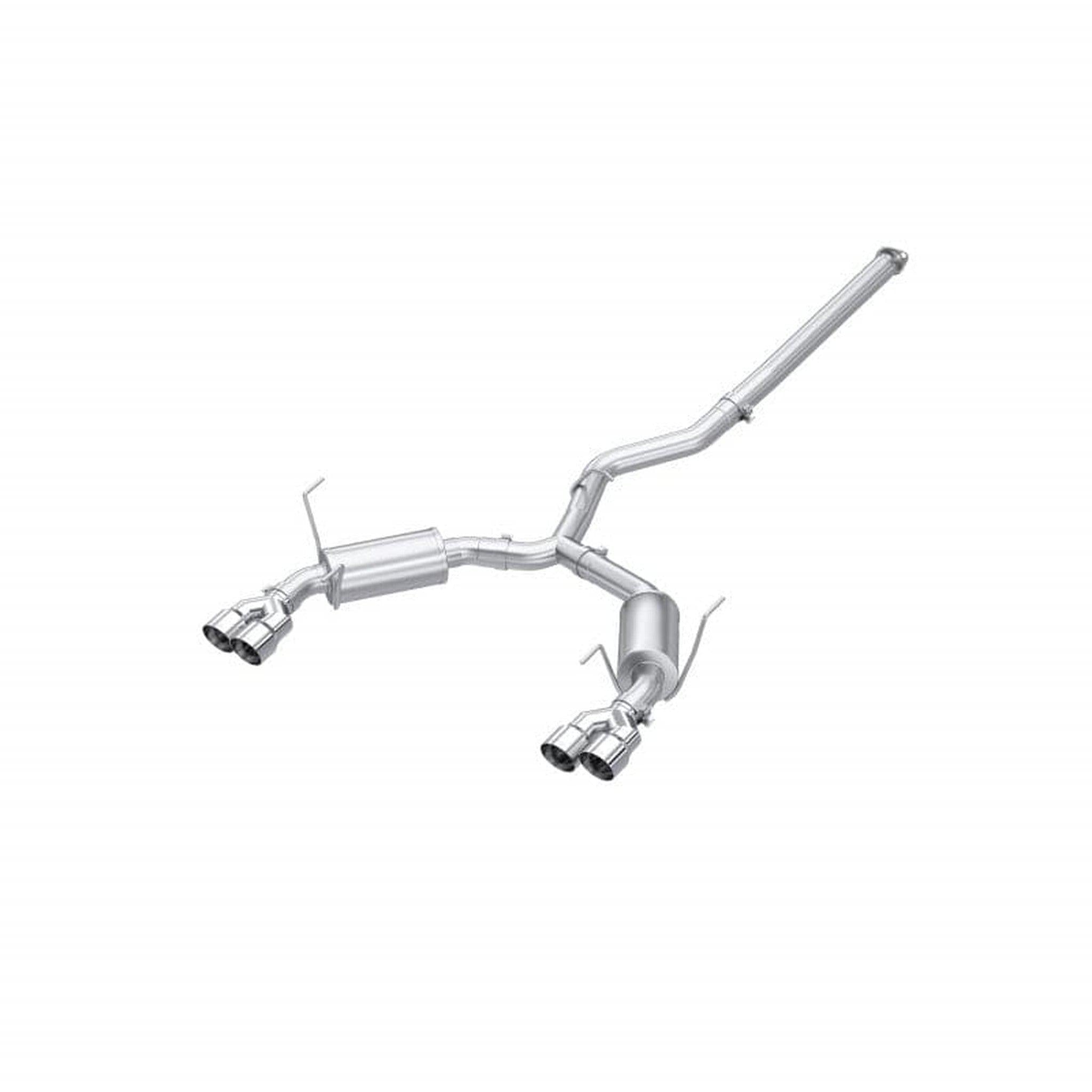 MBRP 3" Stainless Steel Street Profile Quad Tip Cat Back Exhaust Subaru WRX 2022-2026 | S4807304