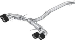 MBRP 3.5in Cat-Back Exhaust Dual Split Rear Quad Carbon Tips Nissan GT-R 2009-2025 | pS44073CF
