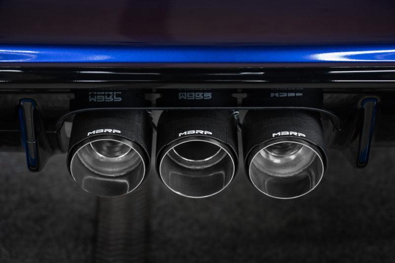 MBRP T304 SS 3in Cat-Back Exhaust Triple Center Outlet w/ Carbon Tips 23-25 Honda Civic Type R | S49023CF