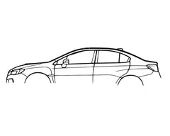 Metalora 15-21 Subaru WRX Wall Hanging Silhouette-Black