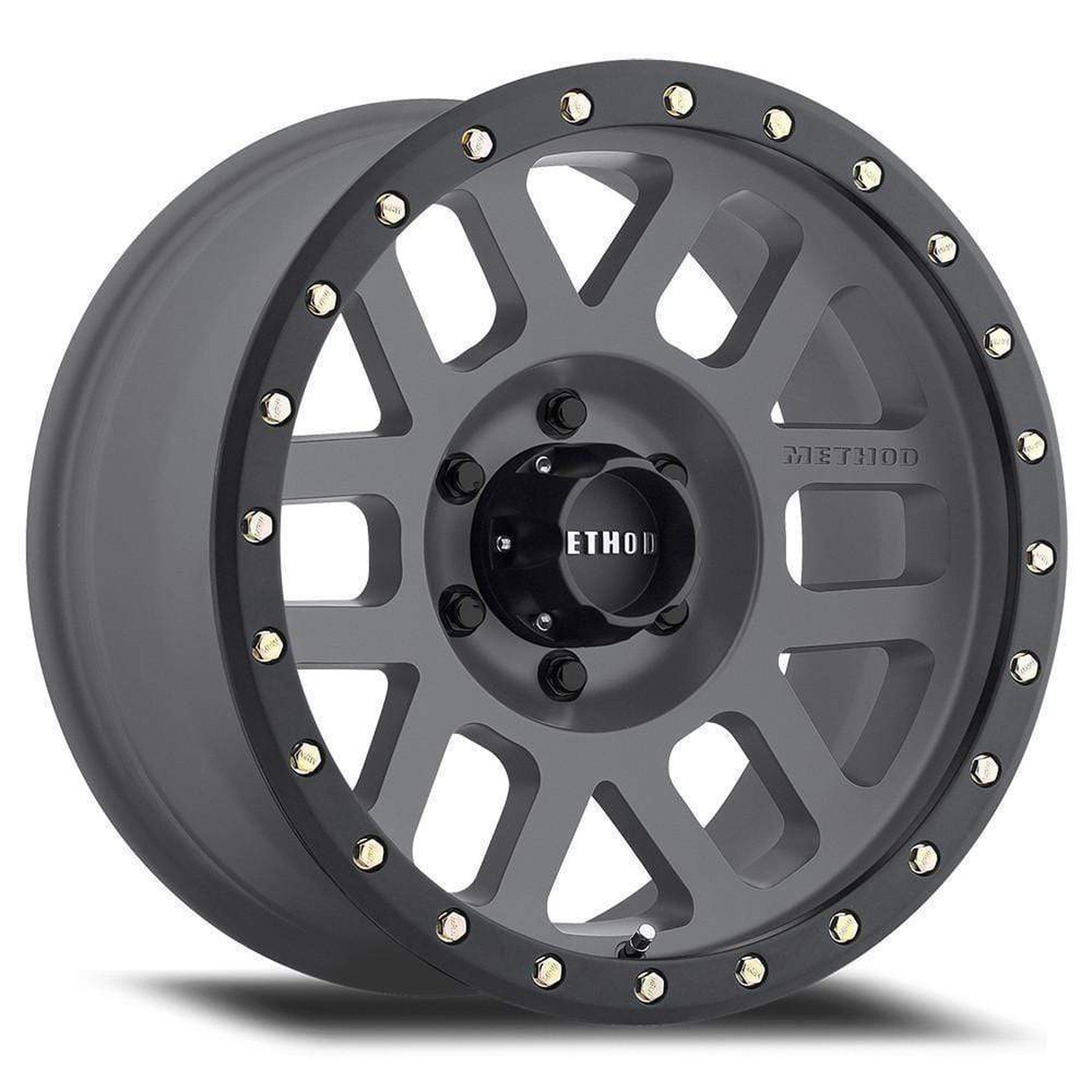 Method Wheels Grid Titanium w/ Matte Black Lip 17x8.5 6x5.5 Offset 0 Bore 108