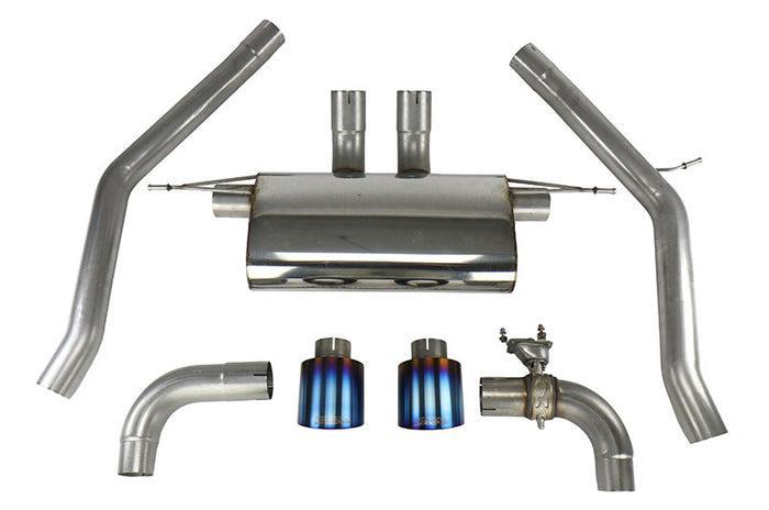 Milltek Front Pipe-Back Resonated with GT-115 Burnt Titanium Tips Axle Back Exhaust 2020-2024 Toyota Supra | SSXTY104