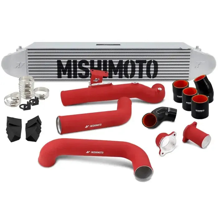 Mishimoto Intercooler Kit Silver Core / Red Pipes Honda Civic Si 2022-2026 | MMINT-CIV-22KSLWRD