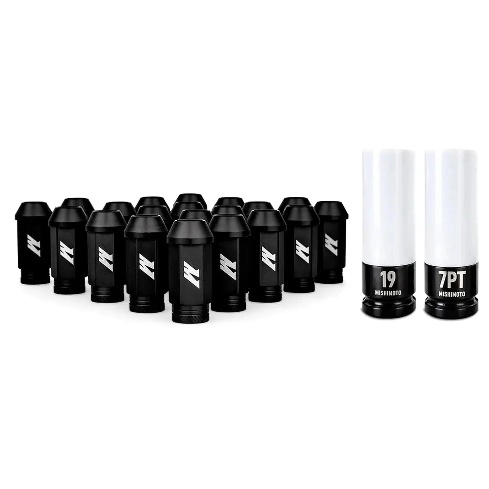 Mishimoto M12x1.5 Locking Lug Nuts 20 Piece Set | Black