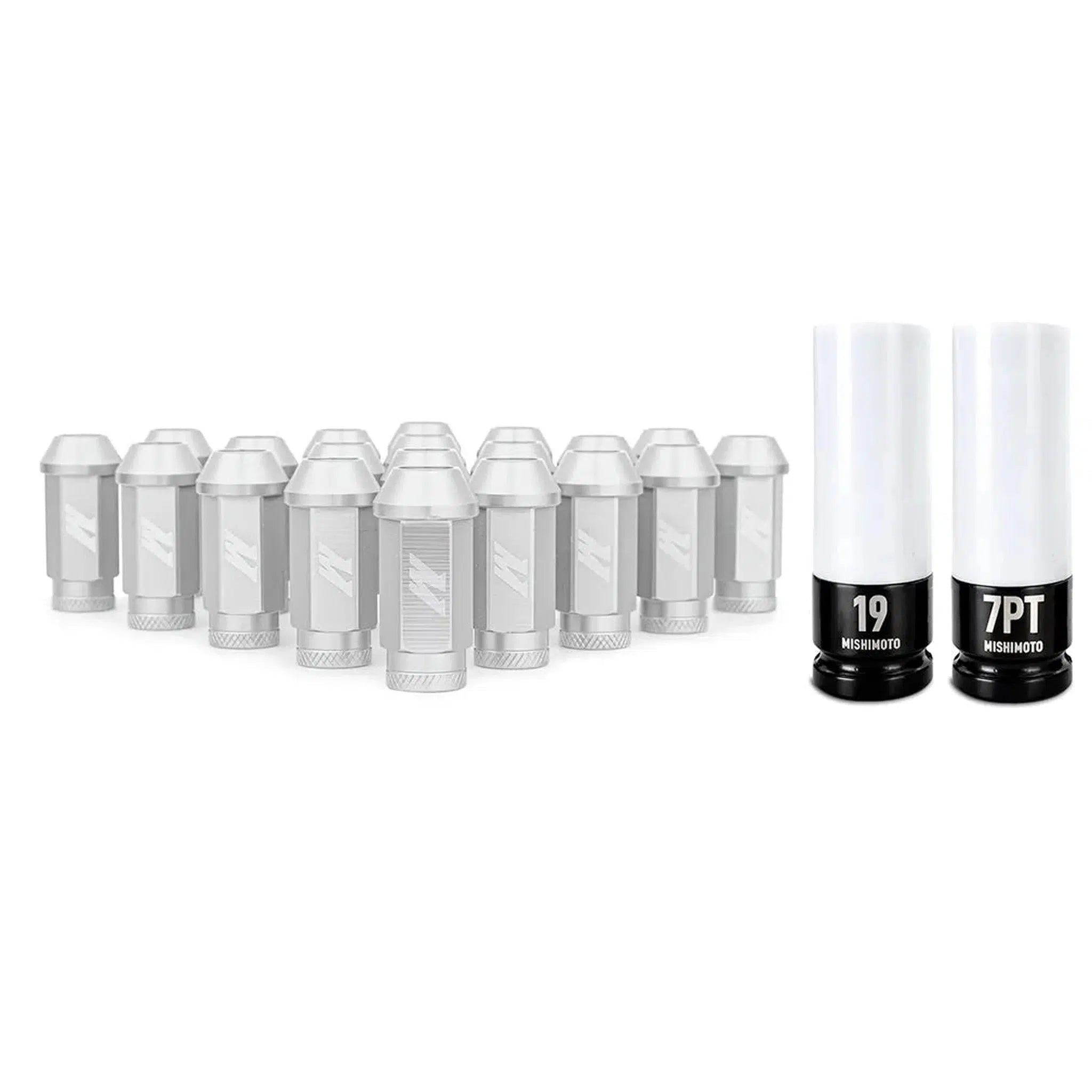 Mishimoto M12x1.5 Locking Lug Nuts 20 Piece Set Silver