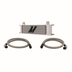Mishimoto Thermostatic 10 Row Oil Cooler Kit Silver | MMOC-UT