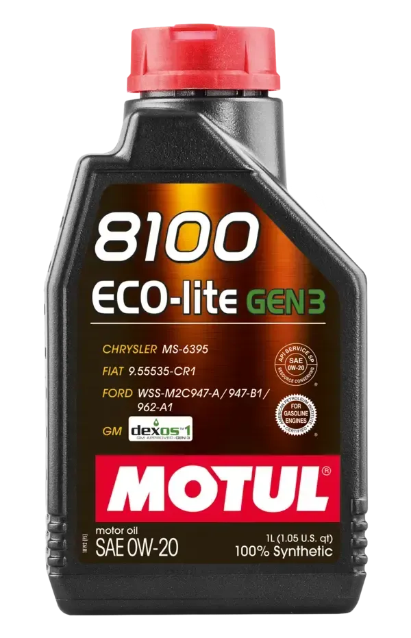 Motul 1L Synthetic Engine Oil 8100 Eco-Lite Gen3 0W20 | 111363