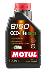 Motul 1L Synthetic Engine Oil 8100 Eco-Lite Gen3 0W20 | 111363