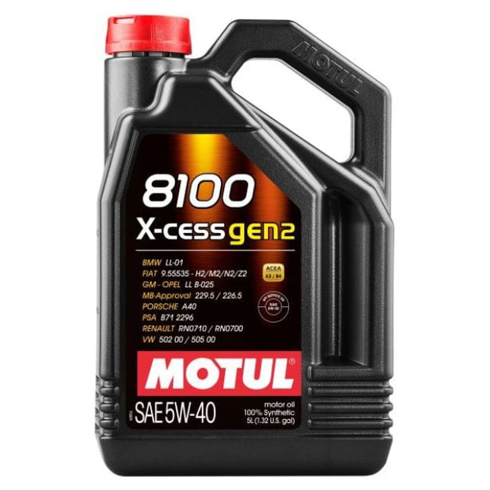 Motul 5L Synthetic Engine Oil 8100 5W40 X-CESS Gen 2 | 110905