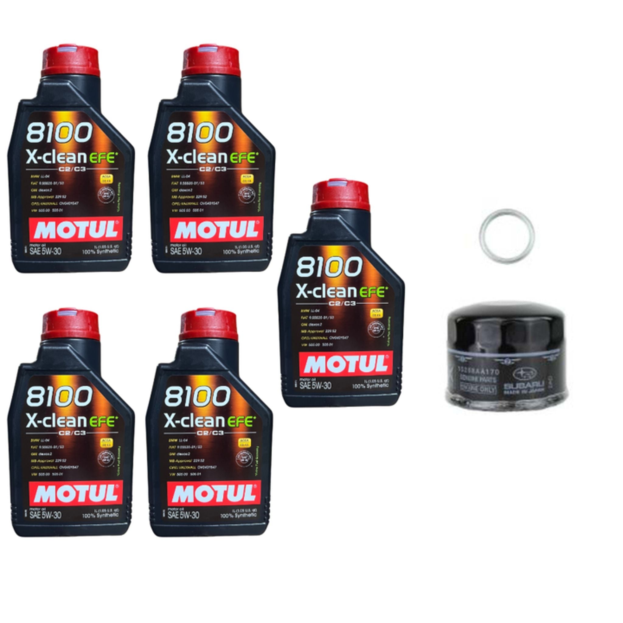 Motul 8100 5W30 X-Clean Engine Oil Maintenance Kit Subaru WRX 2022-2026