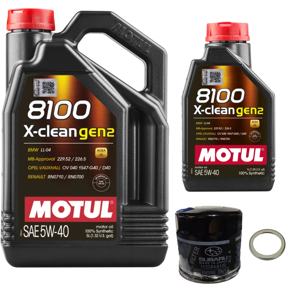 Motul 8100 5W40 X-CLEAN 6L Oil Change Kit Subaru WRX 2002-2014 / STI 2004-2021