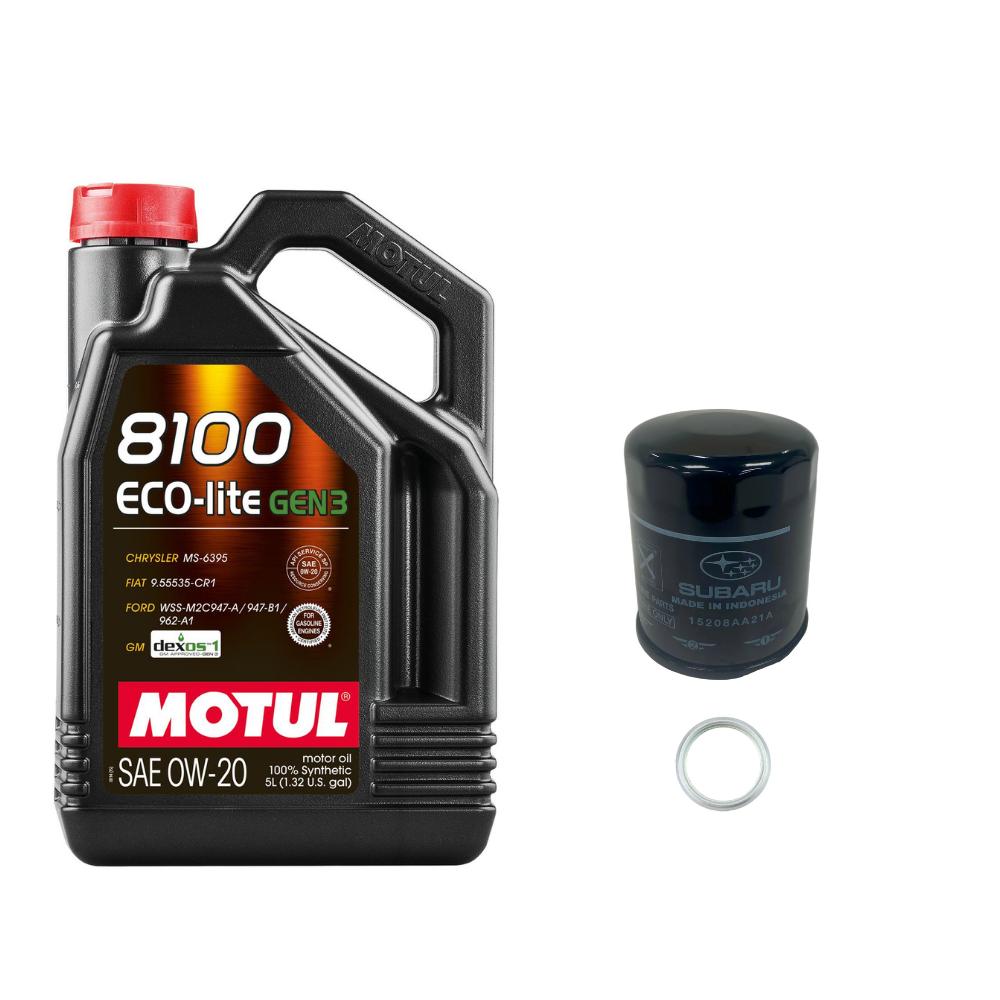 Motul 8100 Eco-Lite Gen3 0W-20 Oil Change Kit Subaru Outback XT / Wilderness 2020-2025