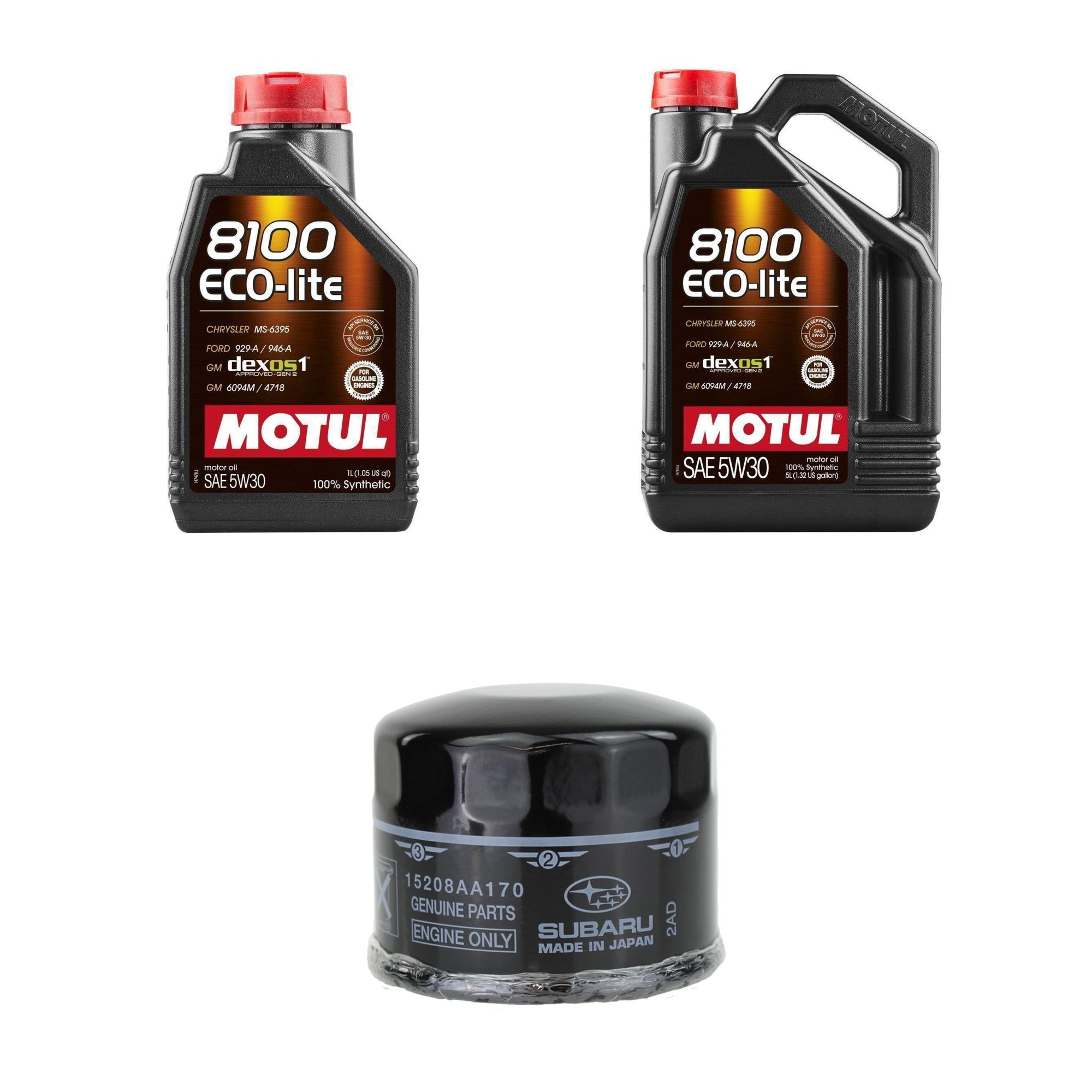 Motul Oil 5W-30 ECO-LITE Subaru Engine Maintenance Kit 6L Subaru WRX 2015-2021 / Forester XT 2014-2018
