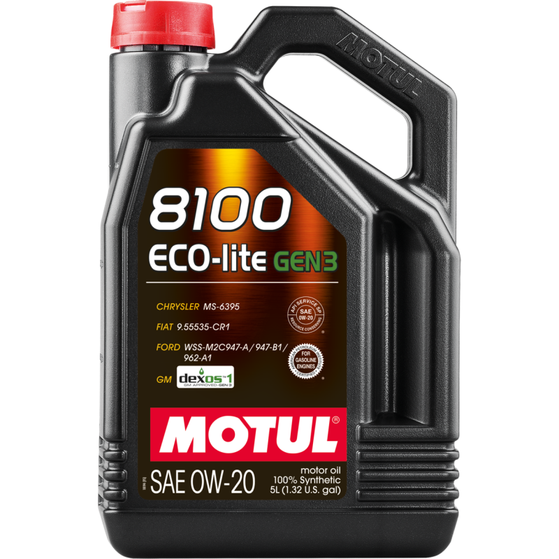 Motul Oil Change Kit 8100 0W20 ECO-LITE Gen3 Subaru Impreza 2.0L FB20 2012-2023