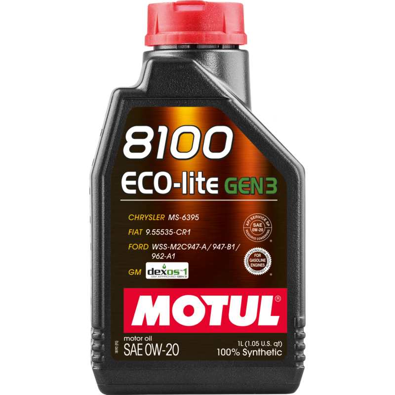 Motul Oil Change Kit 8100 0W20 ECO-LITE Gen3 Subaru Impreza 2.0L FB20 2012-2023