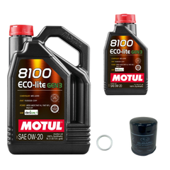 Motul Oil Change Kit 8100 0W20 ECO-LITE Gen3 Subaru Impreza 2.0L FB20 2012-2023