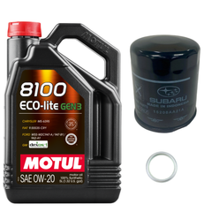 Motul Oil Change Kit 8100 ECO-LITE GEN3 0W-20 Subaru Forester 2.5L FB25 2019-2024