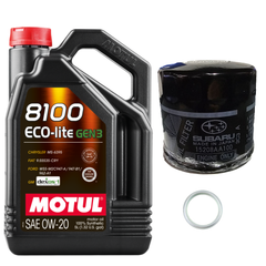 Motul Oil Change Kit 8100 ECO-LITE GEN3 0W-20 Subaru Legacy 2.5L FB25 2013-2014