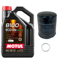 Motul Oil Change Kit 8100 ECO-LITE GEN3 0W-20 Subaru Legacy 2.5L FB25 2015-2019