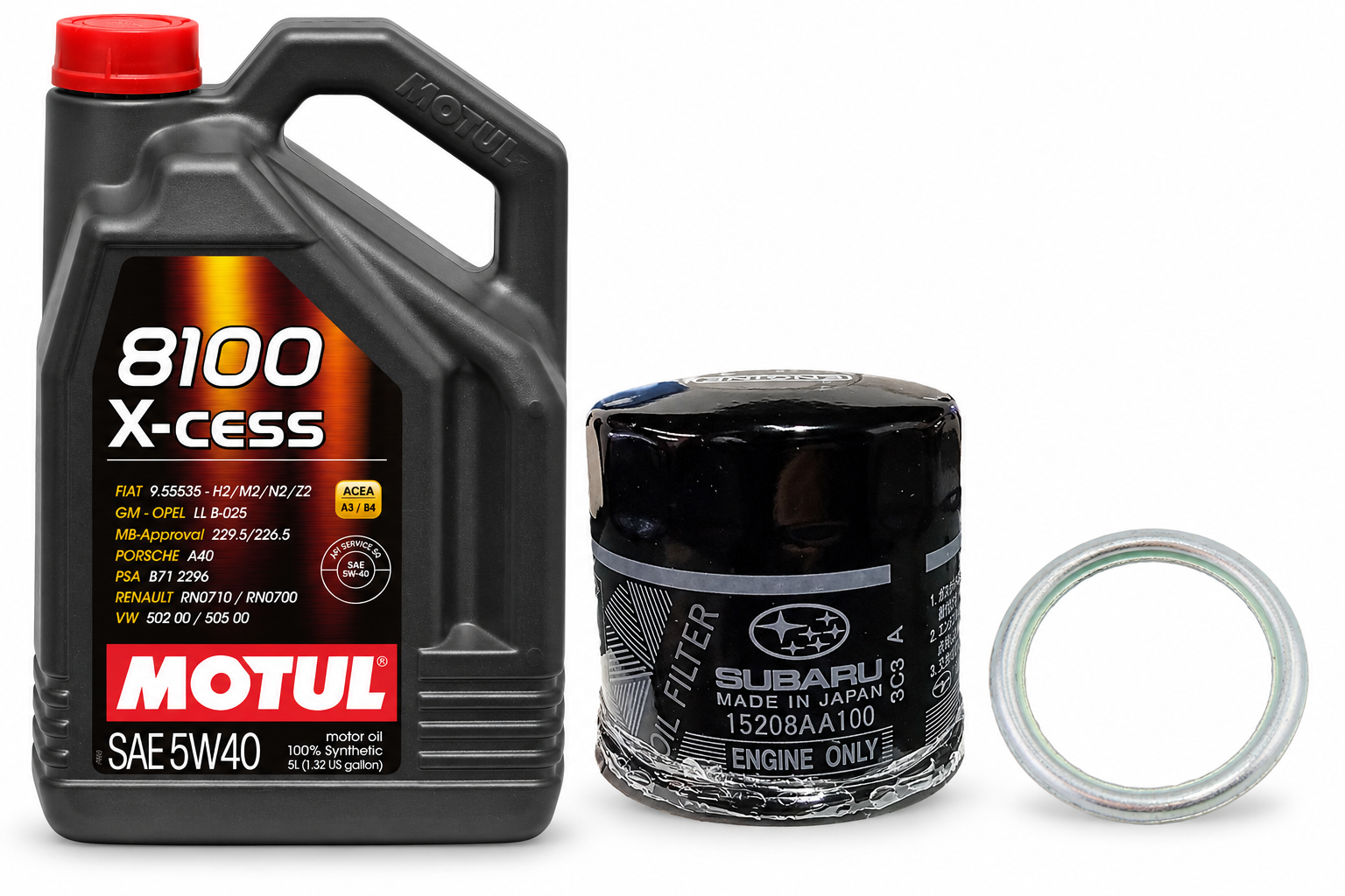 Motul Oil Change Kit 8100 X-CESS Gen 2 5W-40 5L Subaru Legacy Non-Turbo 2010–2012