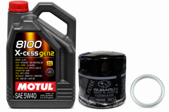Motul Oil Change Kit 8100 X-CESS Gen 2 5W-40 5L Subaru Outback 2010–2012 2.5L Non-Turbo