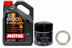 Motul Oil Change Kit 8100 X-CLEAN Gen 2 5W-40 5L Subaru Forester 1998–2010 2.5L Non-Turbo