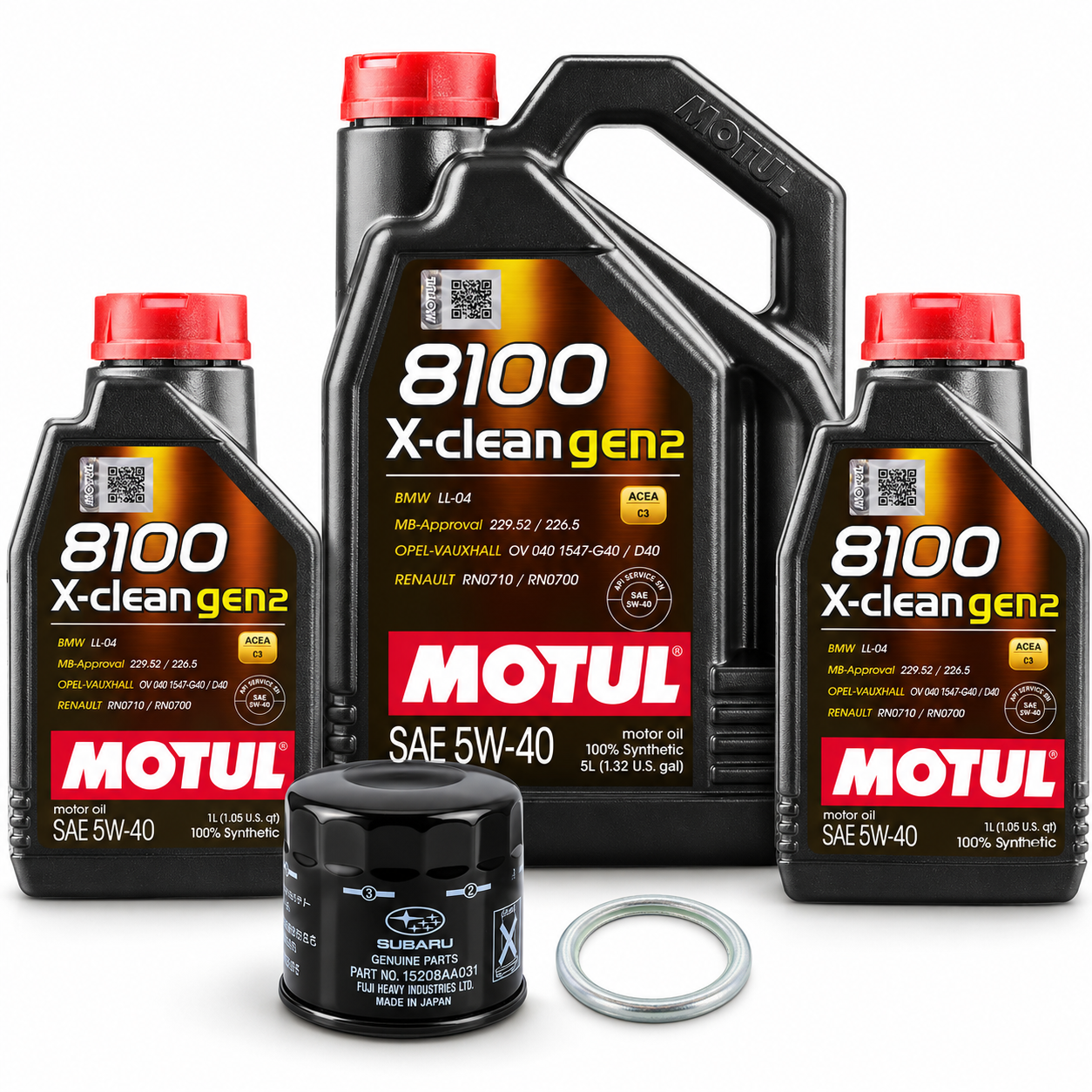 Motul Oil Change Kit 8100 X-CLEAN Gen 2 5W-40 7L Subaru Legacy 3.6R / Outback 3.6R 2010–2019