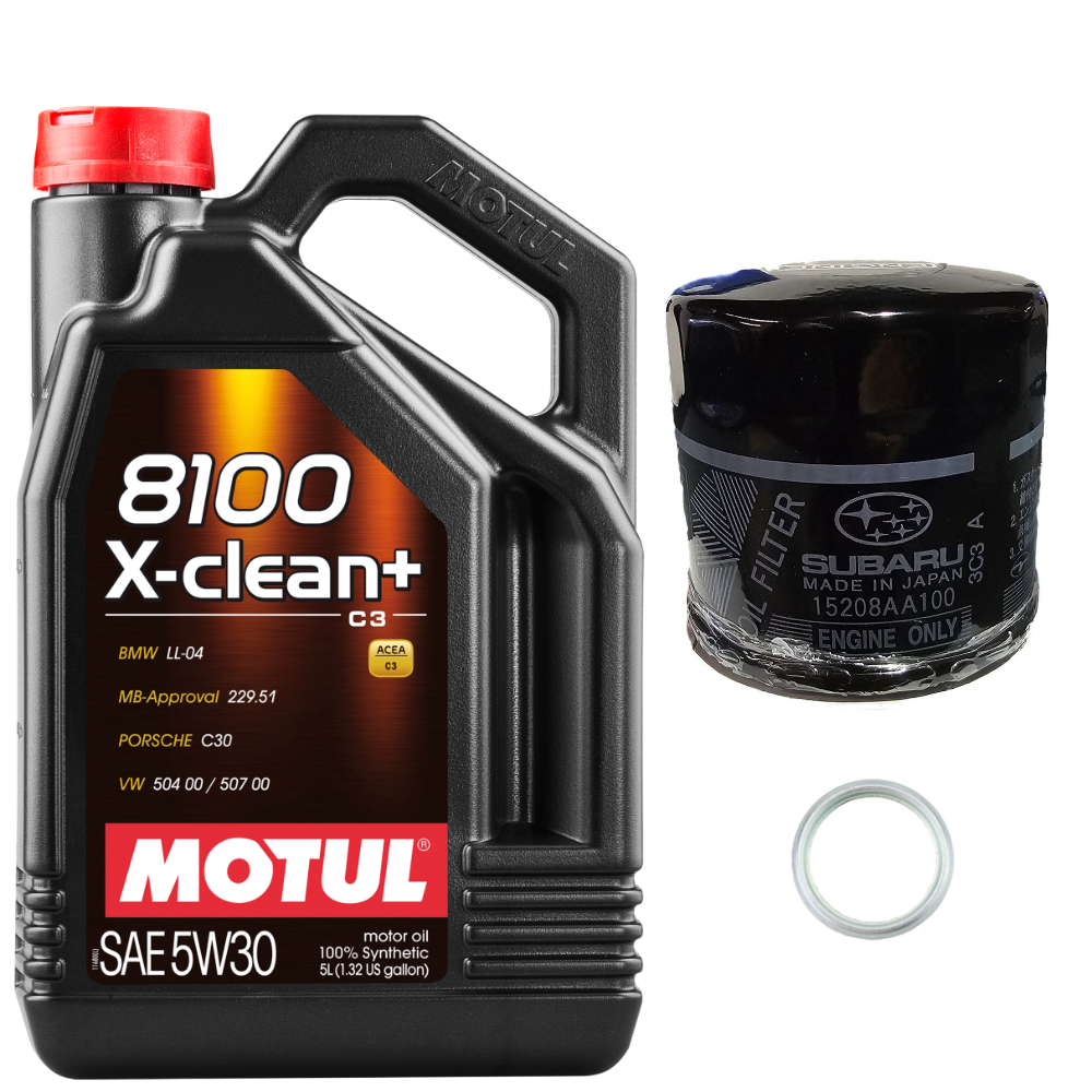 Motul Oil Change Kit 8100 X-Clean+ 5W-30 Subaru Forester XT 2004-2013