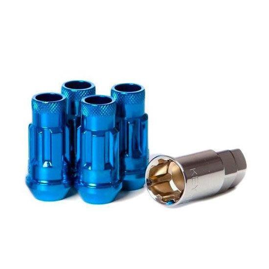Muteki SR48 Open End Locking Lug Nut 12x1.25 48mm Set of 4 Blue | 32901U