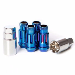Muteki SR48 Open End Locking Lug Nut 12x1.25 48mm Set of 4 Burned Blue | 32901UN