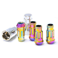 Muteki SR48 Open End Locking Lug Nut 12x1.25 48mm Set of 4 Neon | 32901N